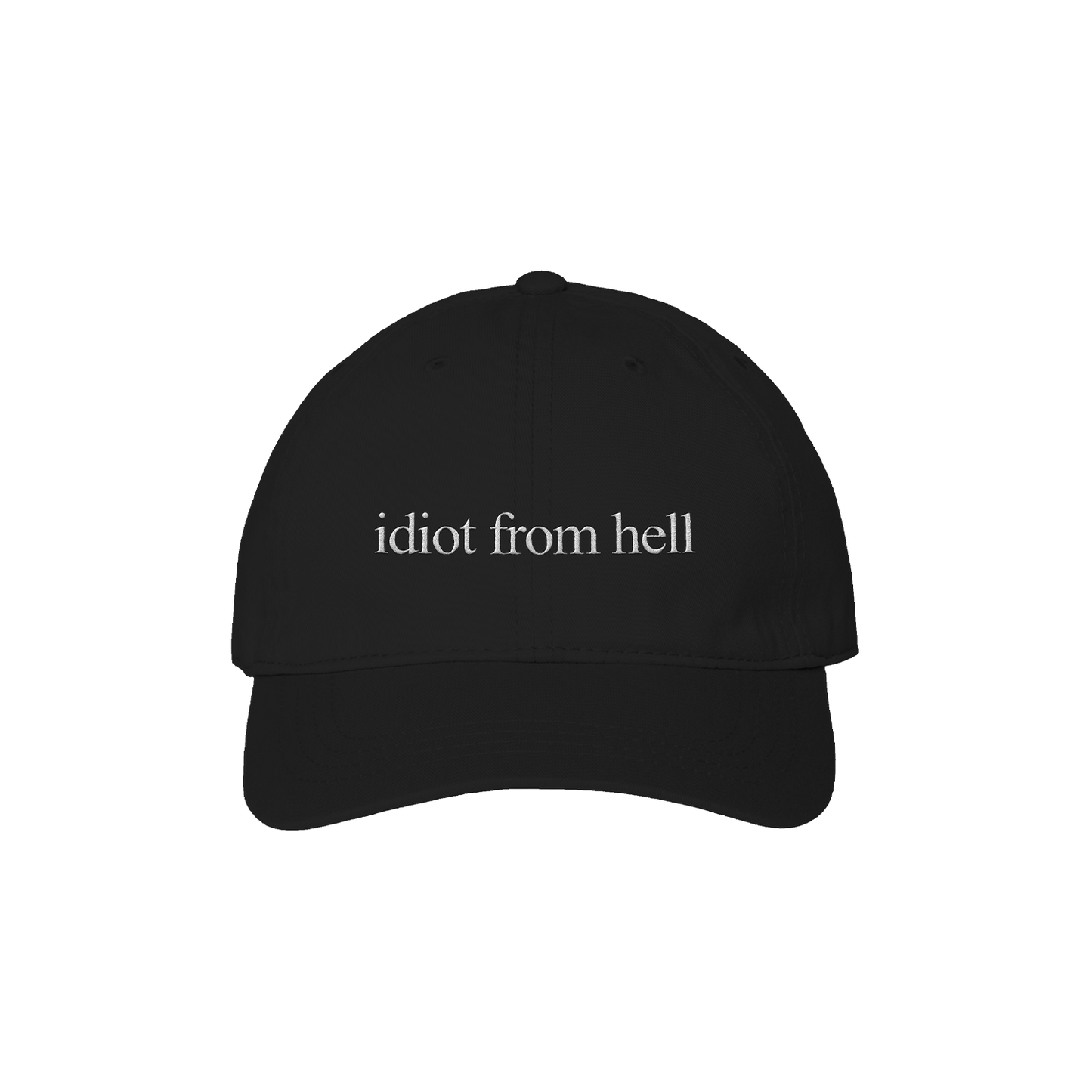 Idiot Hat (Black/White text)